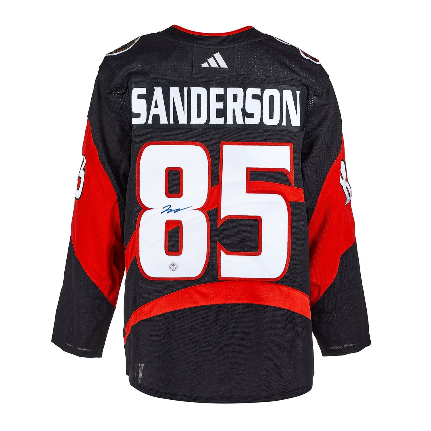 Jake Sanderson Signed Ottawa Senators Reverse Retro 2.0 adidas Jersey Jake Sanderson Jersey reverse-retro-2-0-adidas, Ottawa Senators, supplier stock photo