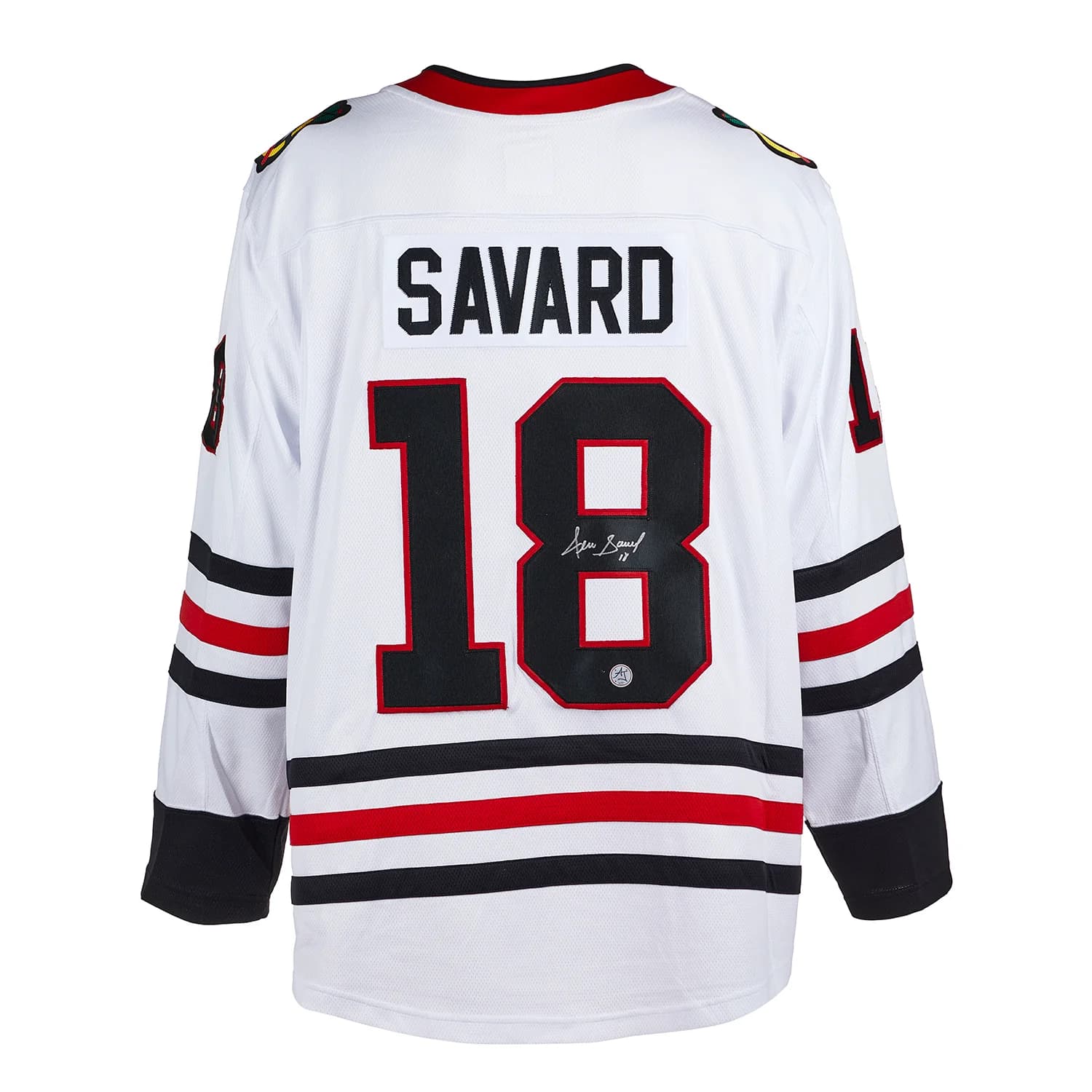 Denis Savard Signed Chicago Blackhawks White Fanatics Breakaway Jersey Denis Savard Jersey white-breakaway, Chicago Blackhawks, supplier stock photo