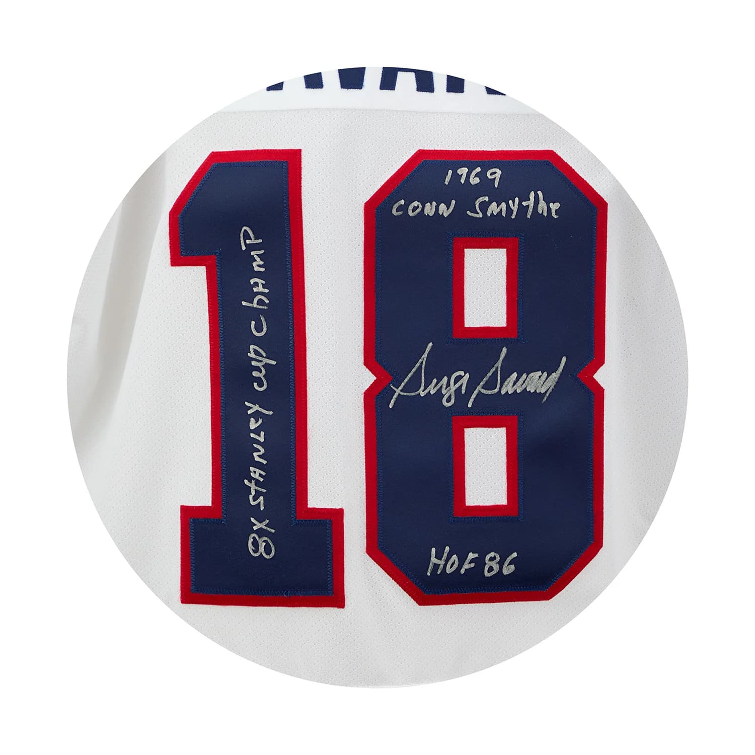 Serge Savard Montreal Canadiens Signed Career Stats CCM Jersey #9/18 Serge Savard Jersey serge-savard-career-stats-ccm-9, Montreal Canadiens, view 3, supplier stock photo