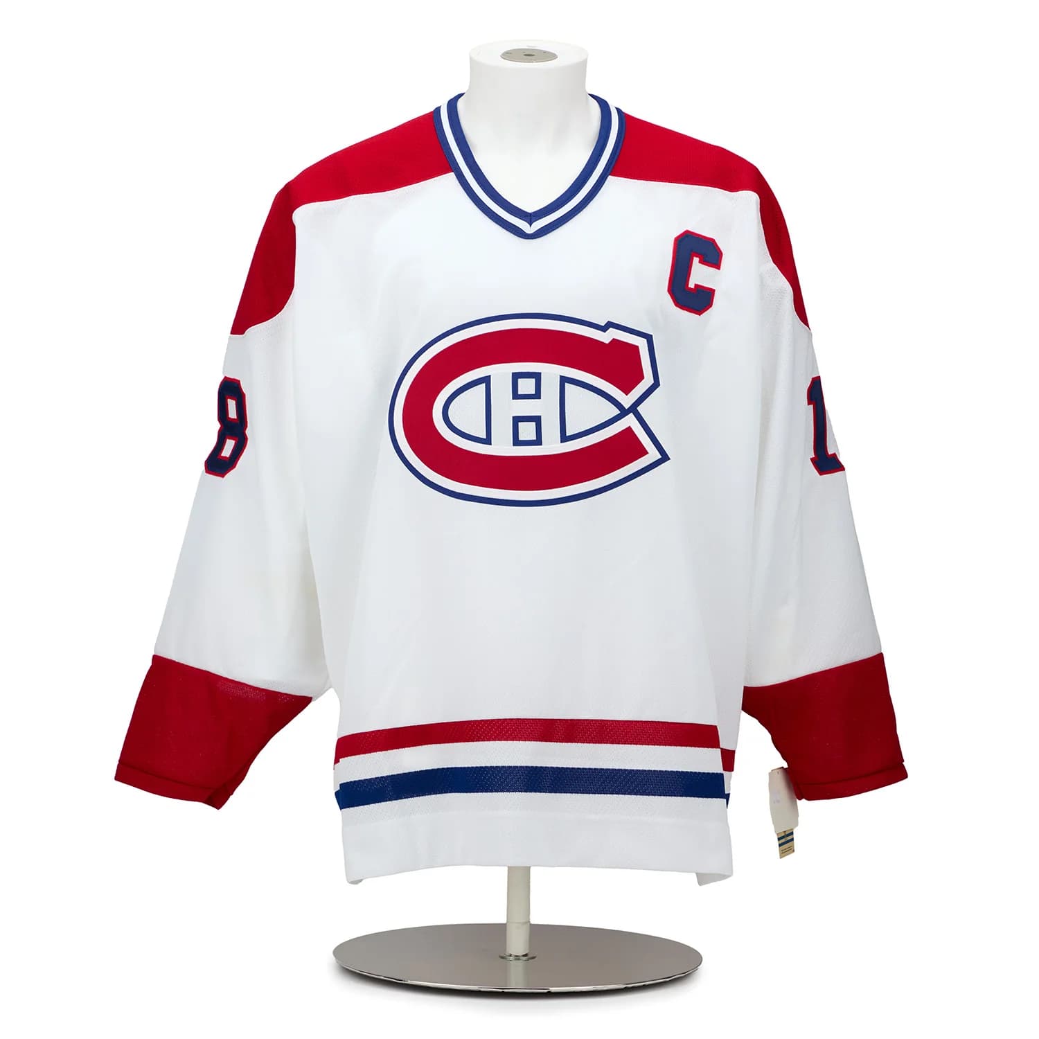 Serge Savard Montreal Canadiens Signed Career Stats CCM Jersey #9/18 Serge Savard Jersey serge-savard-career-stats-ccm-9, Montreal Canadiens, view 2, supplier stock photo