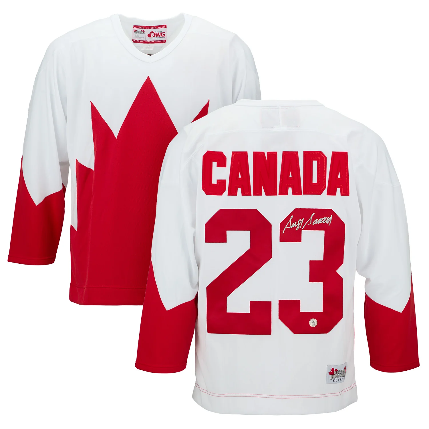 Serge Savard Autographed Team Canada 1972 Summit Series Jersey Serge Savard Jersey team-canada-1972-summit-series, view 3, supplier stock photo