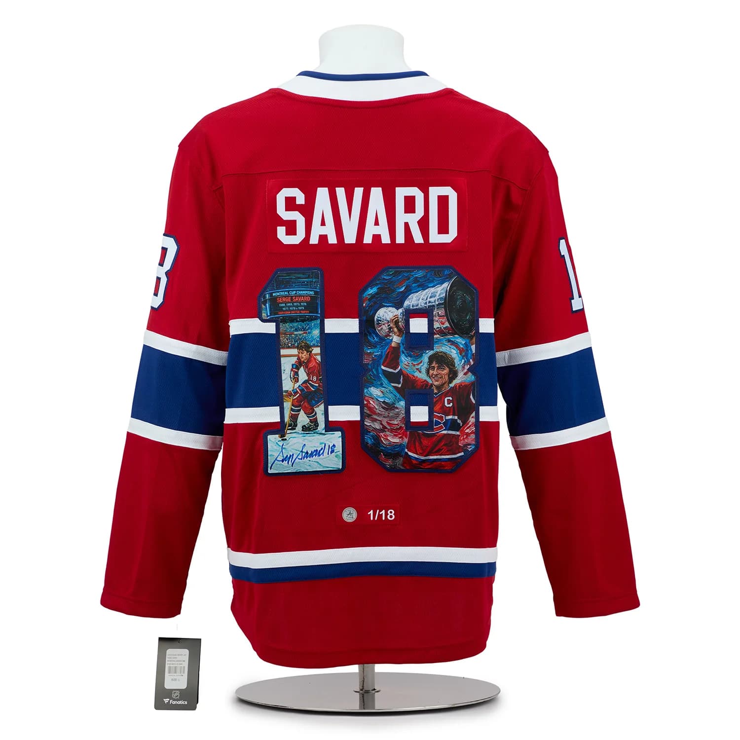 Serge Savard Signed Montreal Canadiens Impressionist Art Jersey #1/18 Serge Savard Jersey serge-savard-impressionist-art-1-18, Montreal Canadiens, supplier stock photo