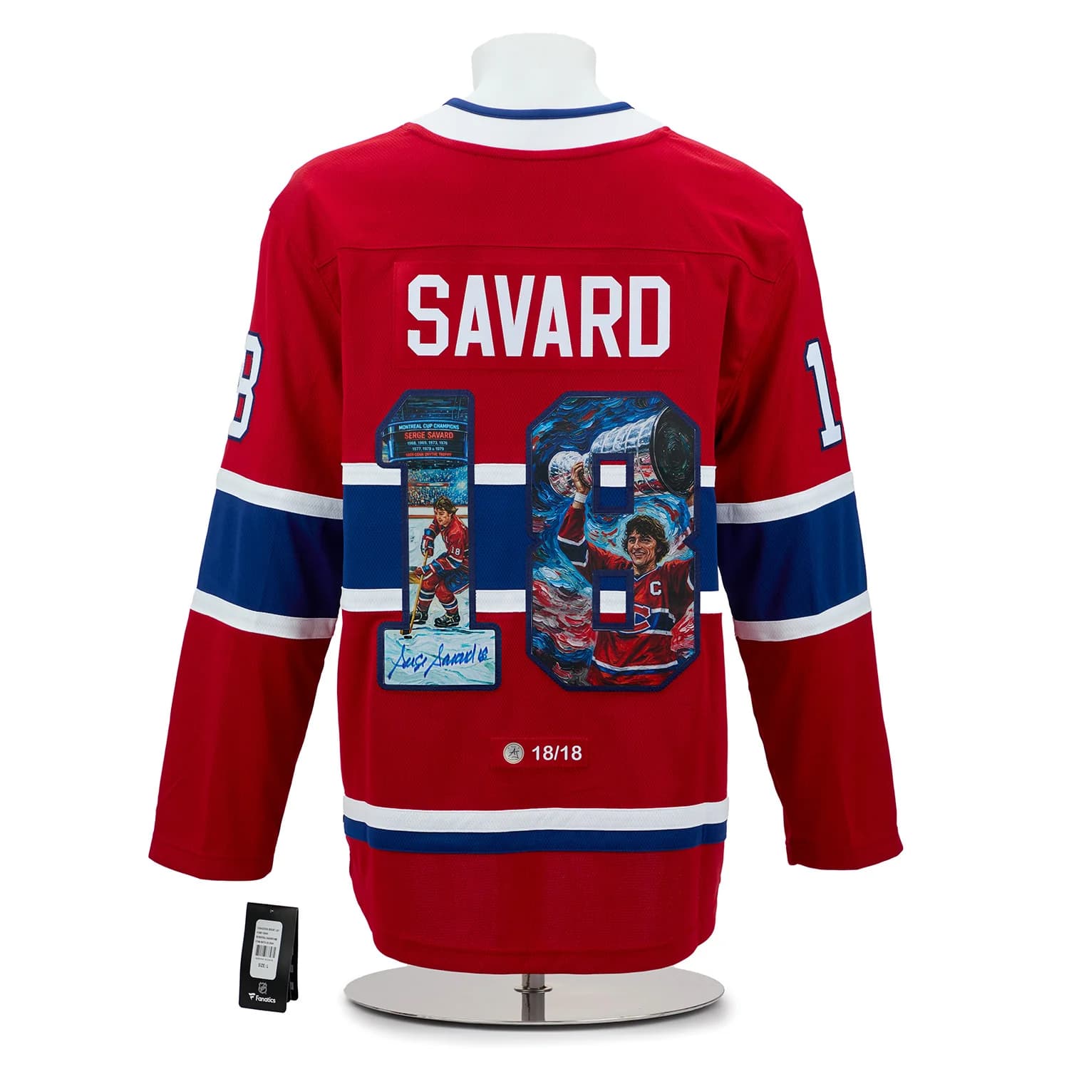 Serge Savard Signed Montreal Canadiens Impressionist Art Jersey #18/18 Serge Savard Jersey serge-savard-impressionist-art-18, Montreal Canadiens, supplier stock photo