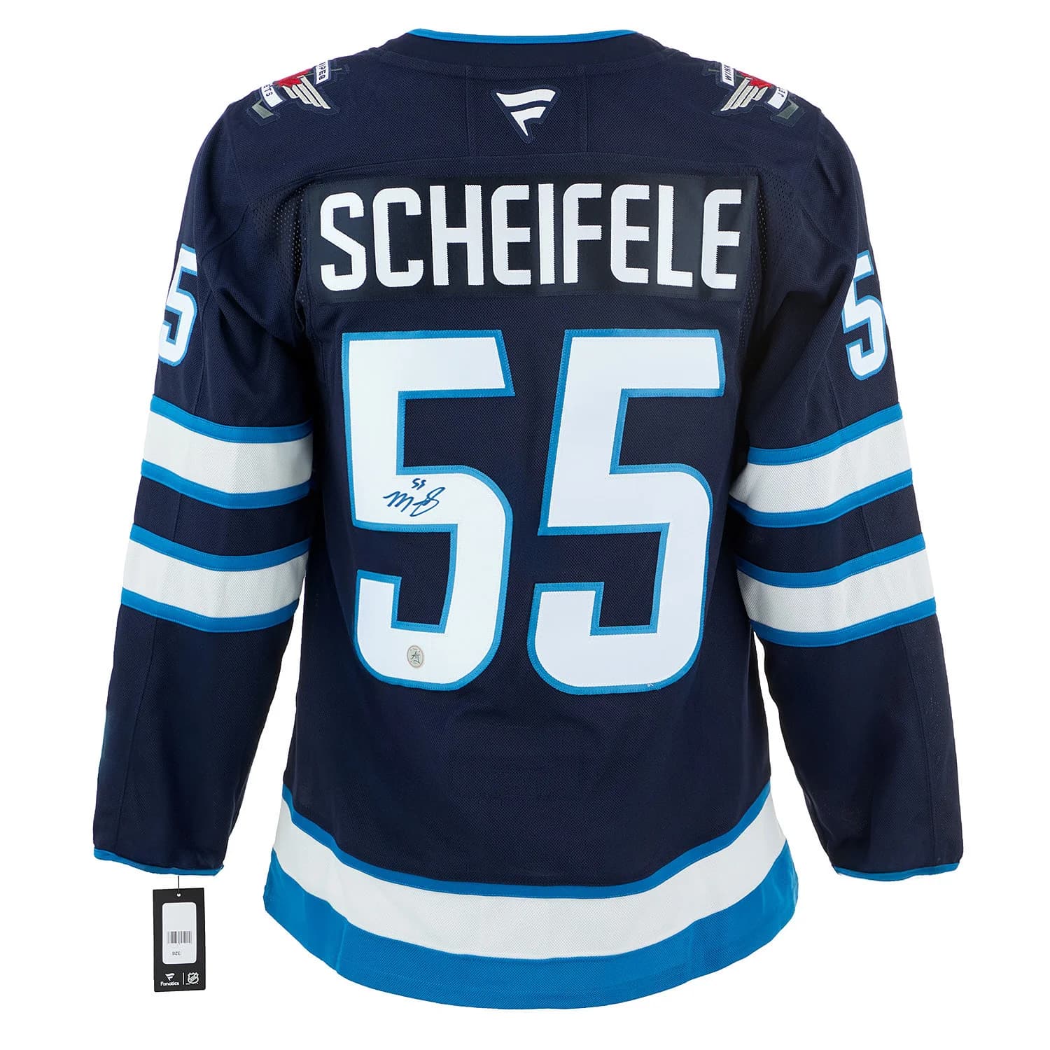 Mark Scheifele Autographed Winnipeg Jets Fanatics Premium Jersey Mark Scheifele Jersey premium, Winnipeg Jets, supplier stock photo
