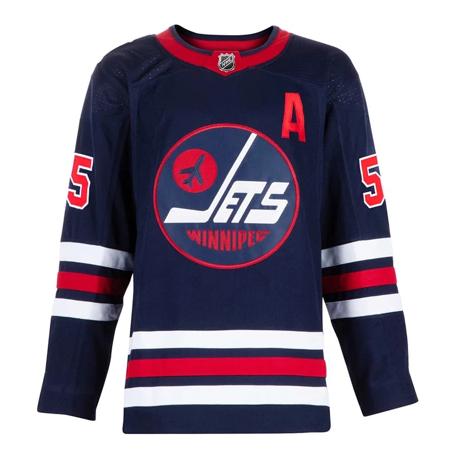 Mark Scheifele Signed Winnipeg Jets 2019 Heritage Classic adidas Jersey Mark Scheifele Jersey 2019-heritage-classic-adidas, Winnipeg Jets, view 2, supplier stock photo