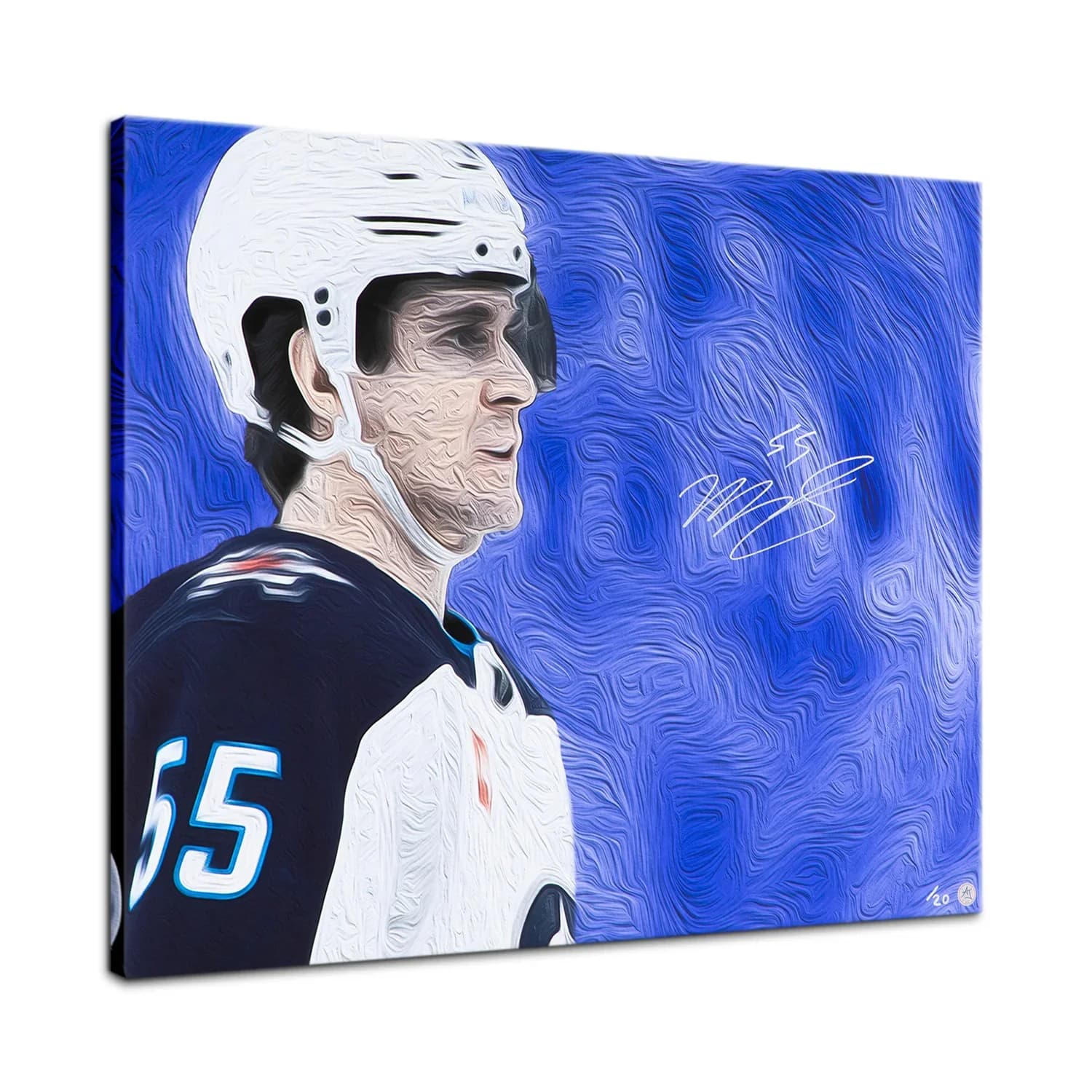 Mark Scheifele Signed Winnipeg Hockey Close Profile 26x32 Art Canvas #/20 Mark Scheifele Canvas 26x32-winnipeg-hockey-close-profile-art-20, supplier stock photo