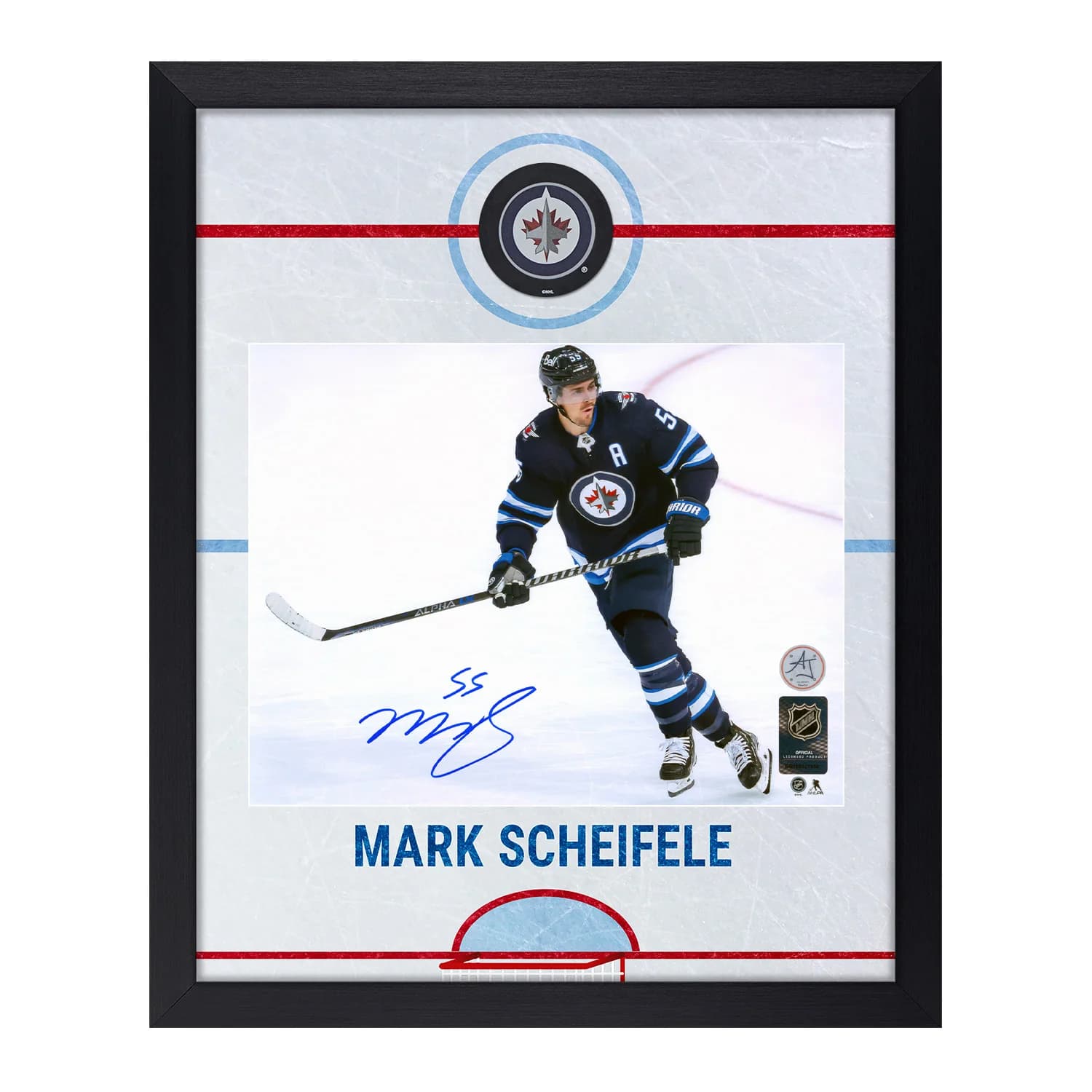 Mark Scheifele Autographed Winnipeg Jets Graphic Rink 19x23 Frame Mark Scheifele Other 19x23-graphic-rink-frame, Winnipeg Jets, supplier stock photo