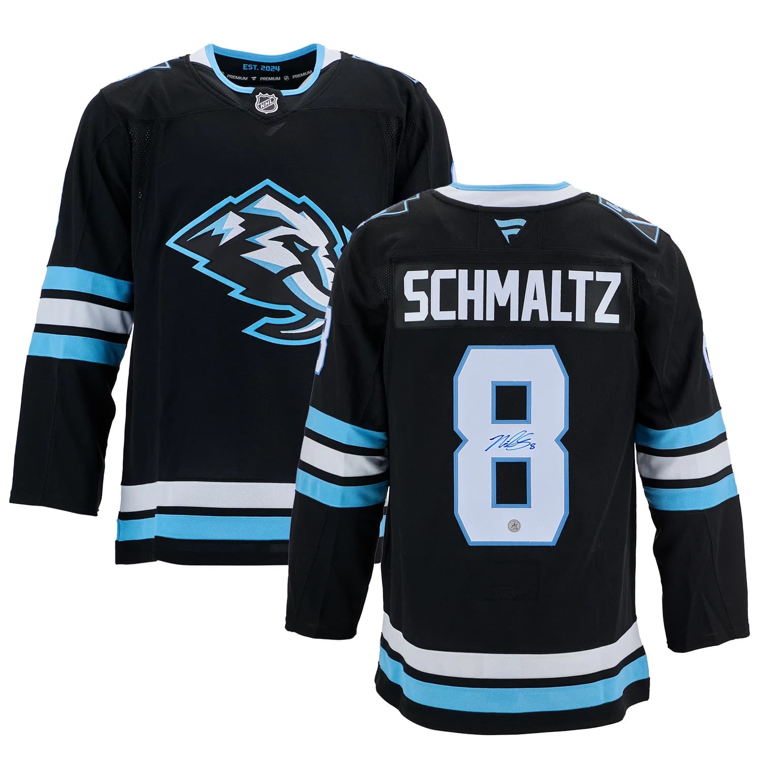 Nick Schmaltz Autographed Utah Mammoth Fanatics Premium Jersey Nick Schmaltz Jersey utah-mammoth-premium, view 3, supplier stock photo