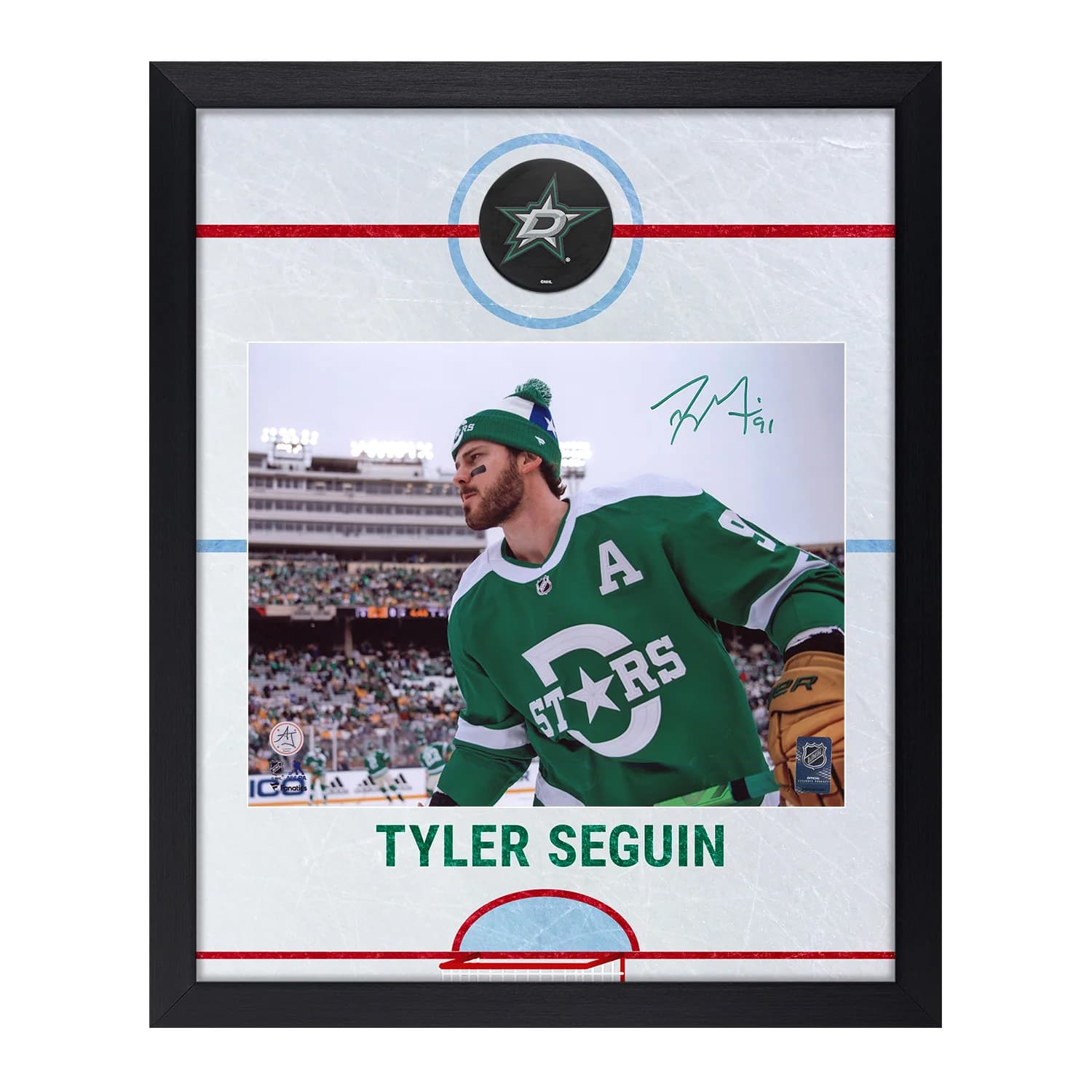 Tyler Seguin Autographed Dallas Stars Graphic Rink 18x22 Frame Tyler Seguin Other 18x22-graphic-rink-frame, Dallas Stars, supplier stock photo