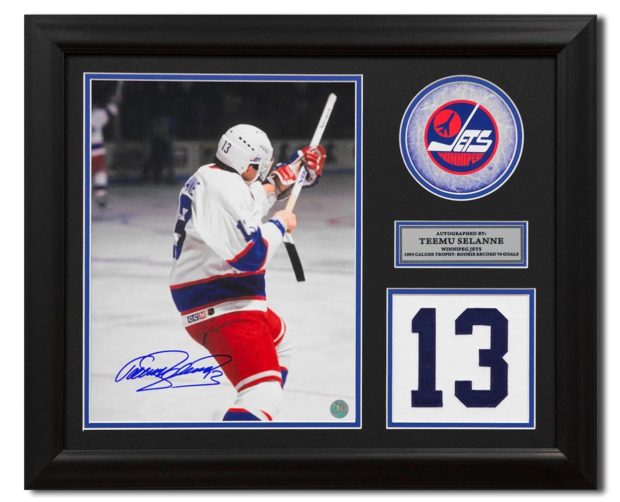 Teemu Selanne Signed Winnipeg Jets Game Day Number 20x24 Frame Teemu Selanne Other 20x24-game-day-number-frame, Winnipeg Jets, supplier stock photo