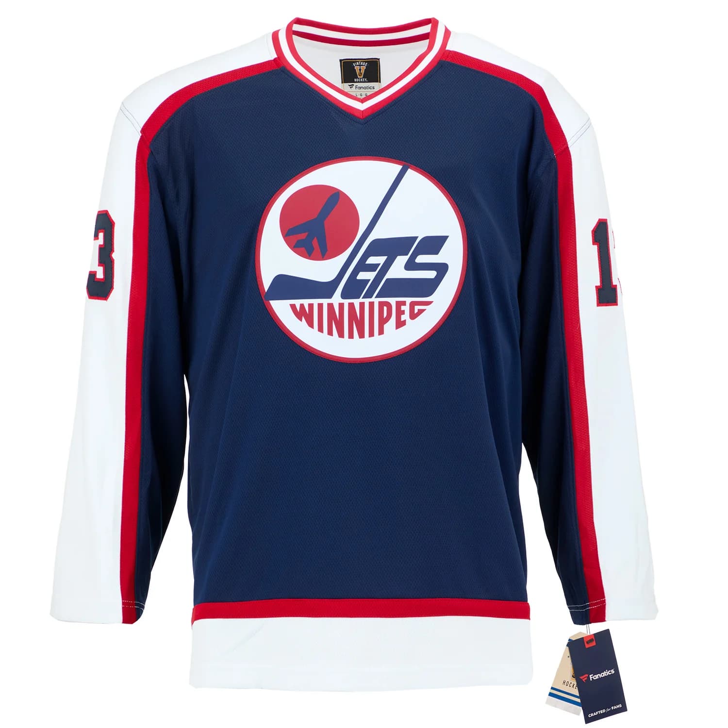 Teemu Selanne Autographed Winnipeg Jets Fanatics Throwback Jersey Teemu Selanne Jersey throwback, Winnipeg Jets, view 2, supplier stock photo