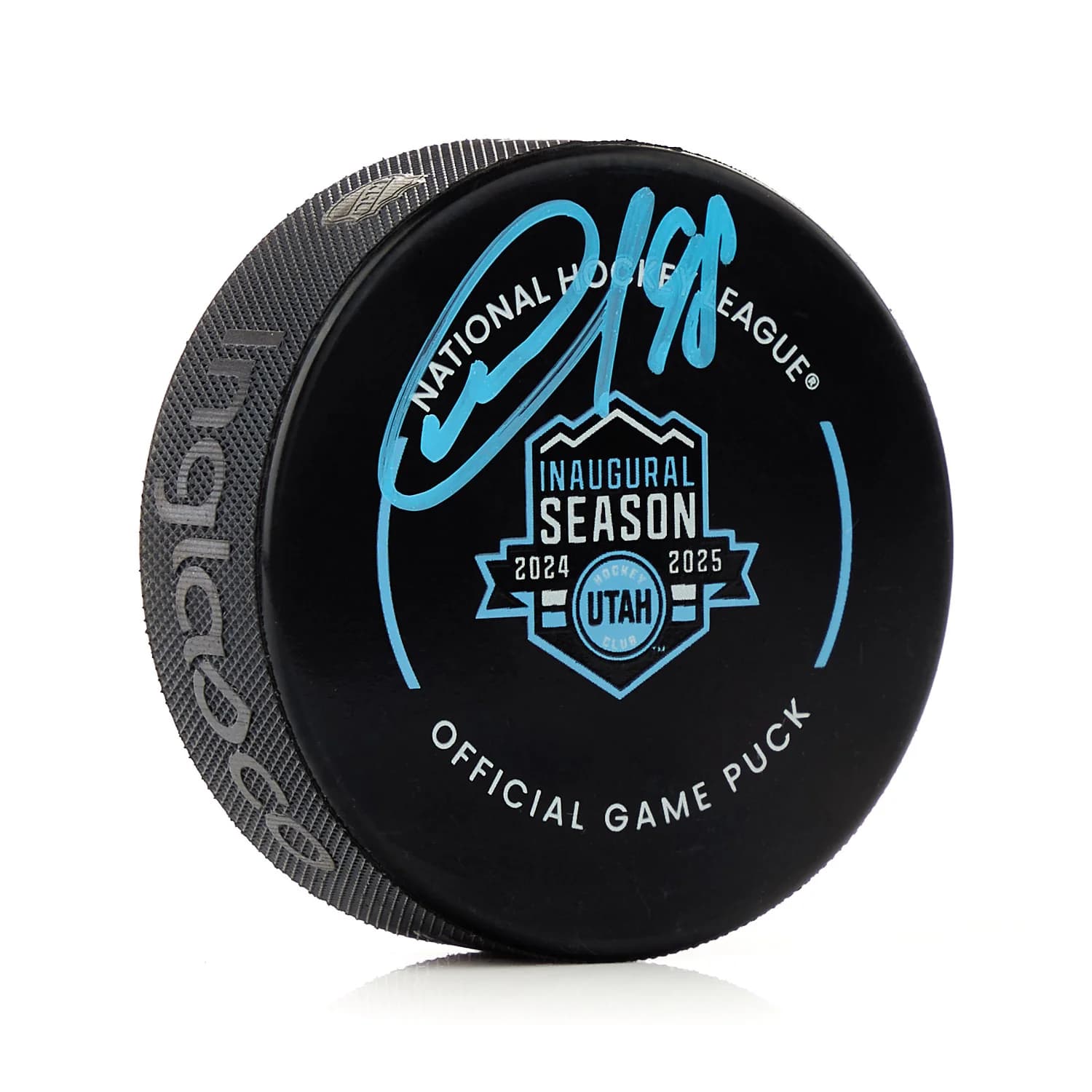 Mikhail Sergachev Signed Utah Hockey Club Inaugural Season Official Game Puck Mikhail Sergachev Puck utah-hockey-club-inaugural-season-game, supplier stock photo