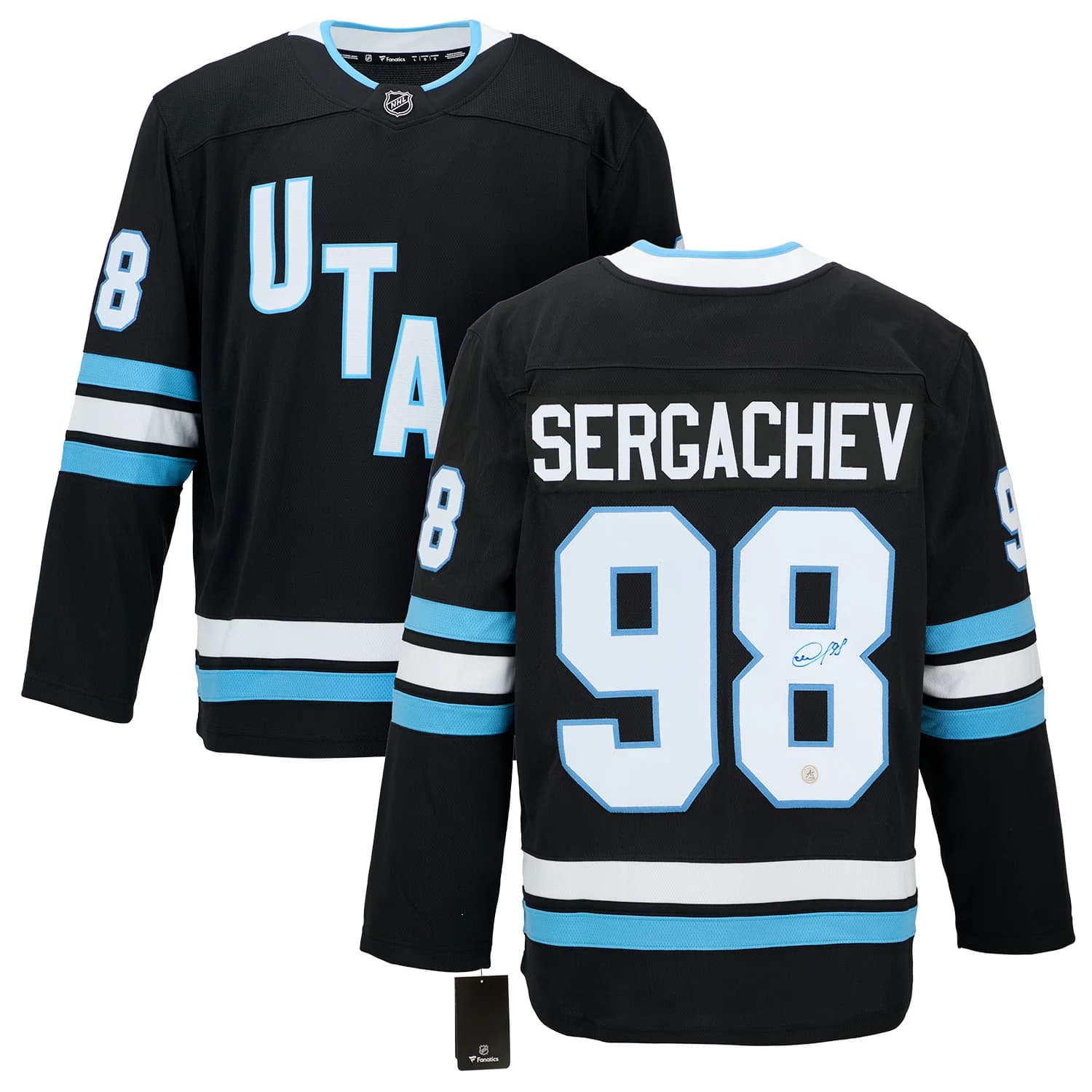 Mikhail Sergachev Autographed Utah Hockey Club Fanatics Breakaway Jersey Mikhail Sergachev Jersey utah-hockey-club-breakaway, view 3, supplier stock photo