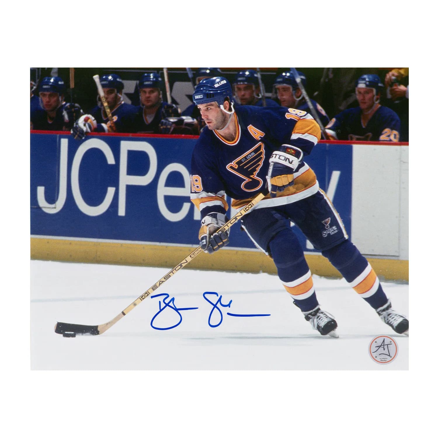 Brendan Shanahan Autographed St Louis Blues Hockey 8x10 Photo Brendan Shanahan Photo 8x10-hockey, St. Louis Blues, supplier stock photo