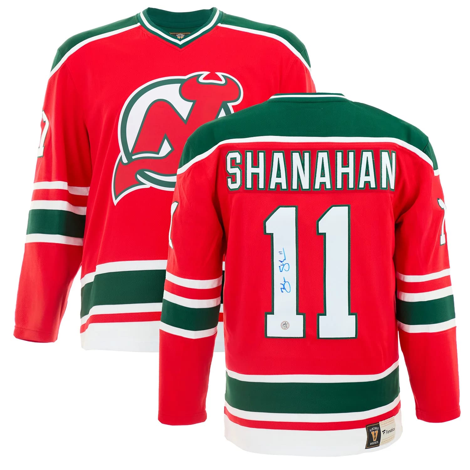 Brendan Shanahan Signed New Jersey Devils Throwback Breakaway Jersey Brendan Shanahan Jersey throwback-breakaway, New Jersey Devils, view 3, supplier stock photo