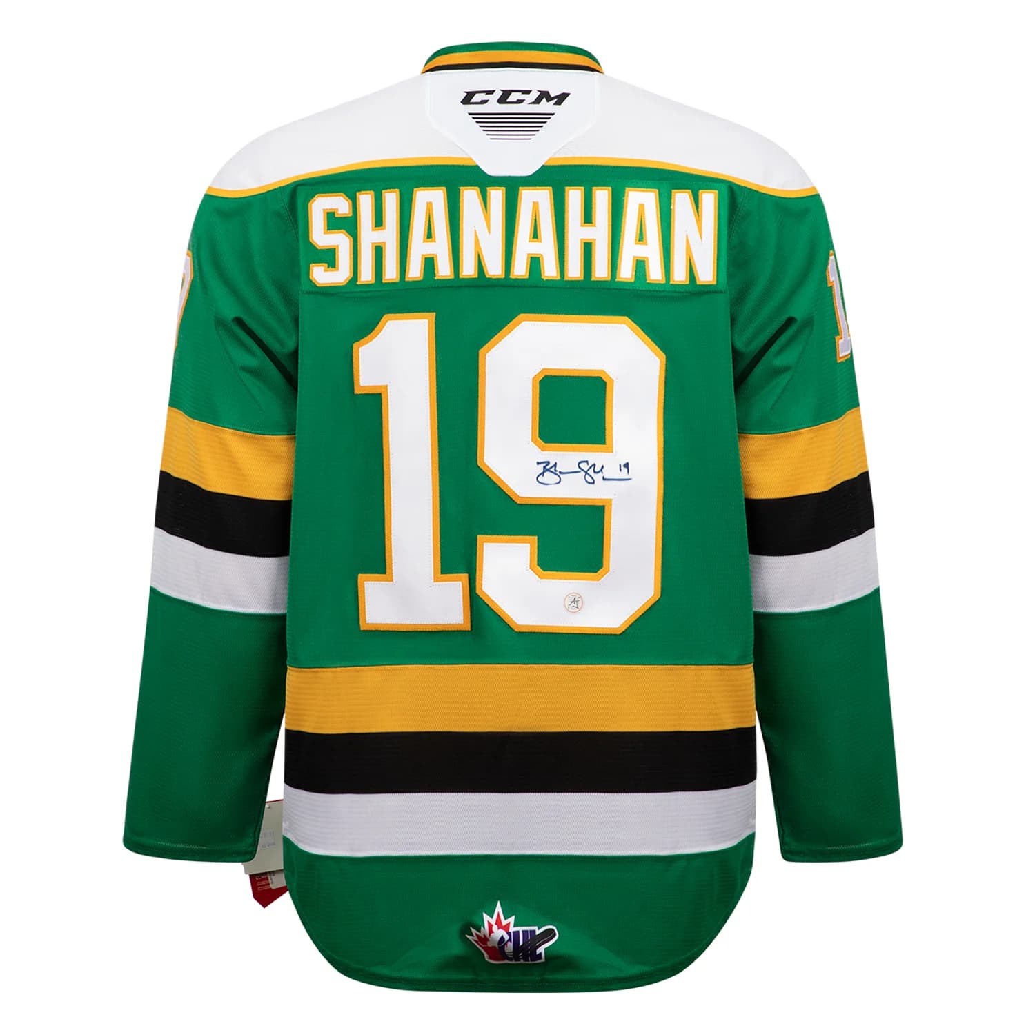 Brendan Shanahan Autographed London Knights Green CCM CHL Jersey Brendan Shanahan Jersey london-knights-green-ccm-chl, supplier stock photo