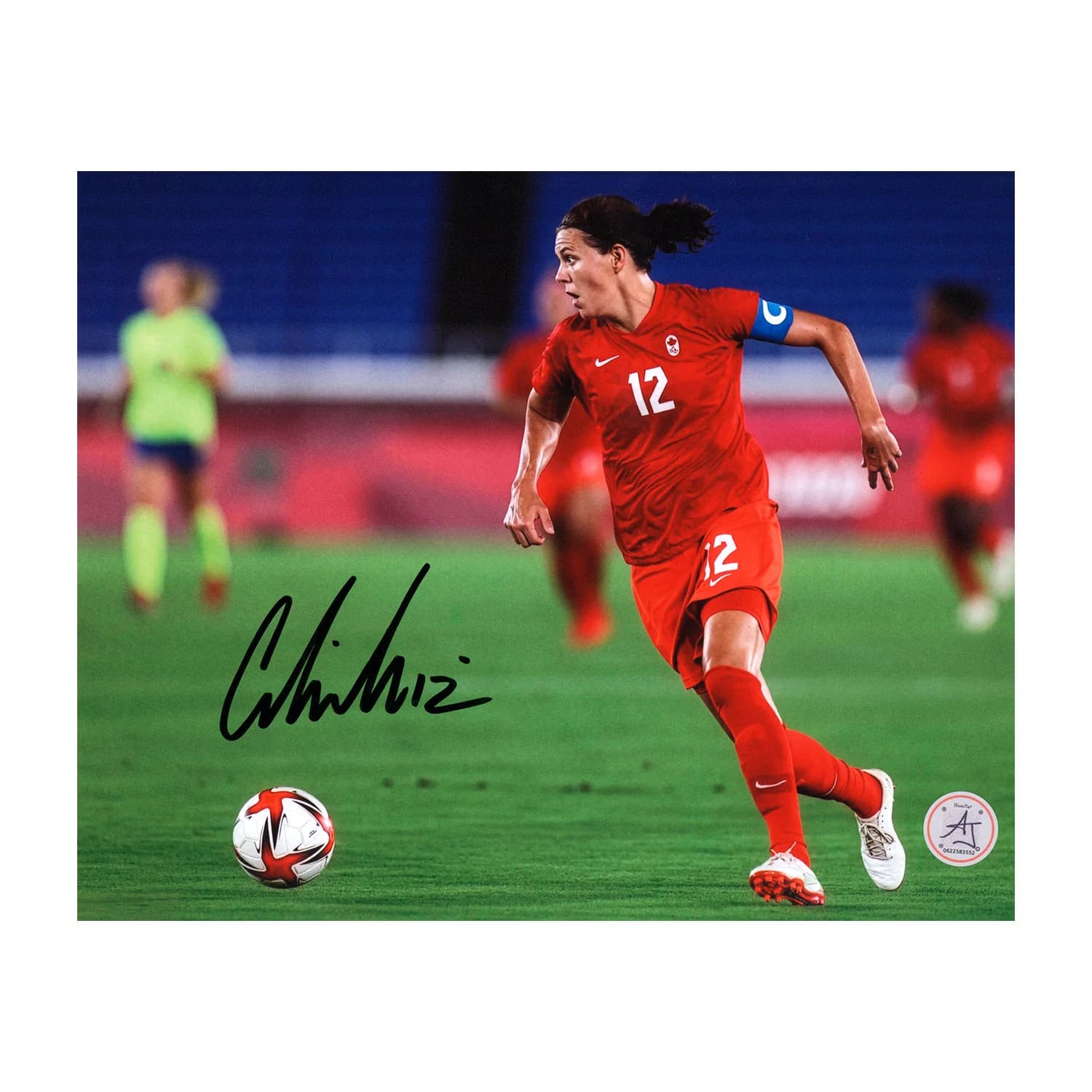 Christine Sinclair Signed Team Canada Soccer Gold Medal Game 8x10 Photo Christine Sinclair Photo 8x10-team-canada-soccer-gold-medal-game, supplier stock photo