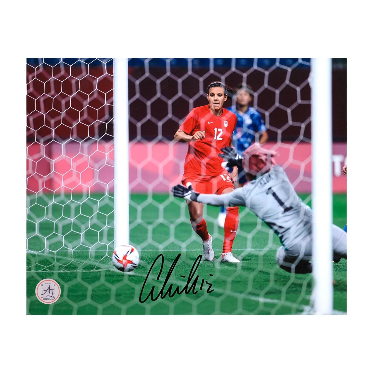 Christine Sinclair Autographed Team Canada Soccer Net-Cam 8x10 Photo Christine Sinclair Photo 8x10-team-canada-soccer-net-cam, supplier stock photo