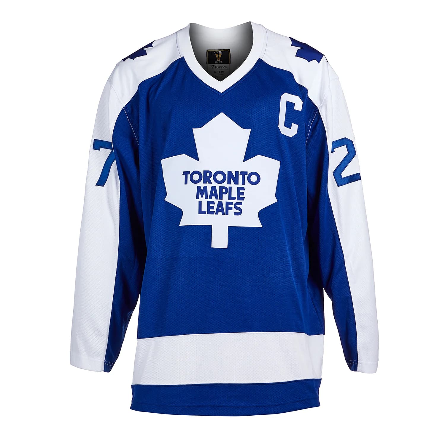 Darryl Sittler Autographed Toronto Maple Leafs Fanatics Throwback Jersey Darryl Sittler Jersey throwback, Toronto Maple Leafs, view 2, supplier stock photo