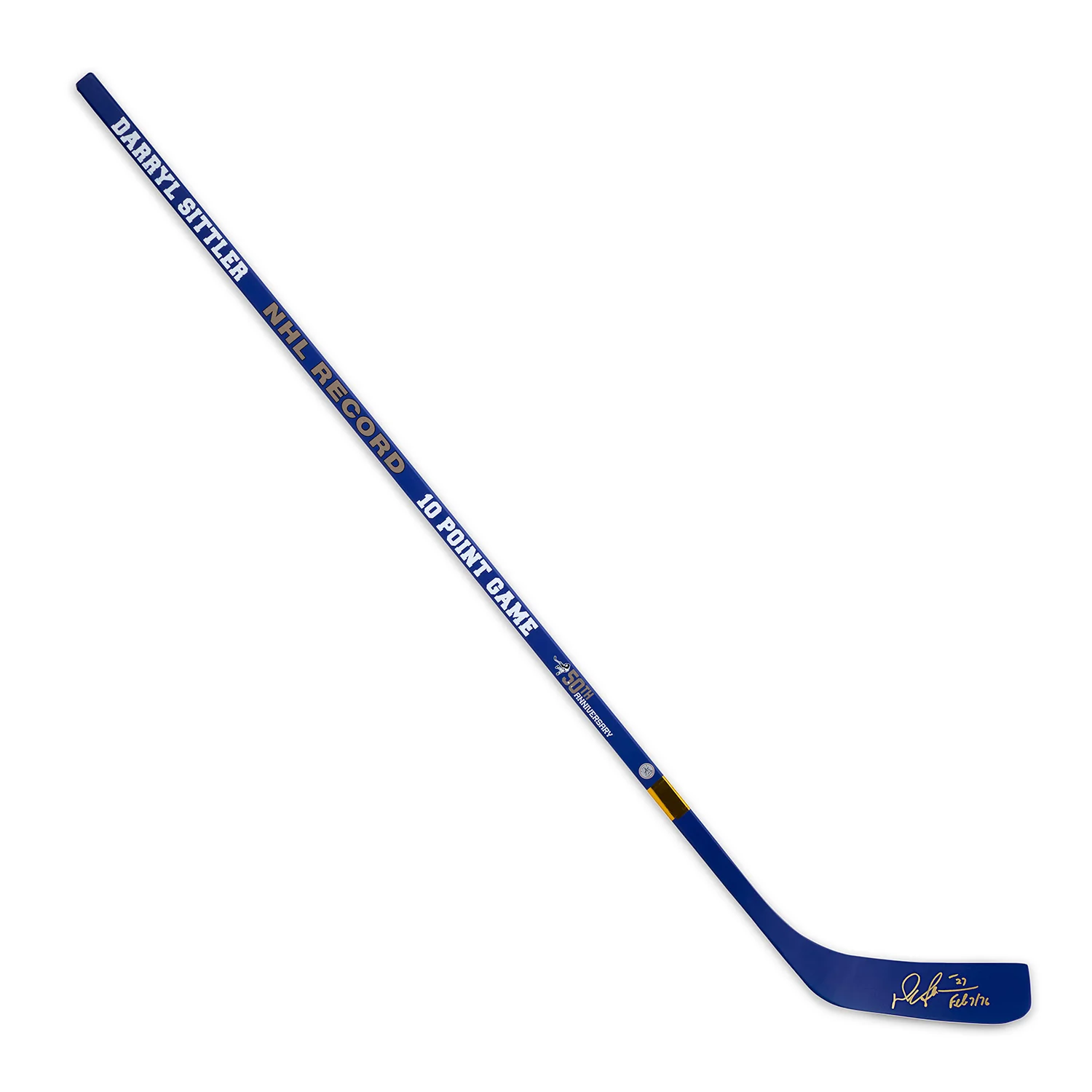 Darryl Sittler Signed & Dated 10 Point Game 50th Anniversary Stick Darryl Sittler Other dated-10-point-game-50th-anniversary, supplier stock photo