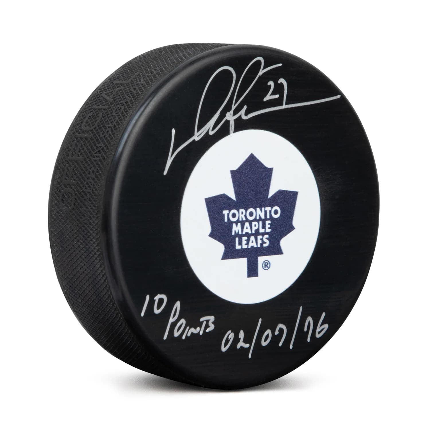 Darryl Sittler Toronto Maple Leafs Signed & Dated 10 Point Night Puck Darryl Sittler Puck dated-10-point-night, Toronto Maple Leafs, supplier stock photo