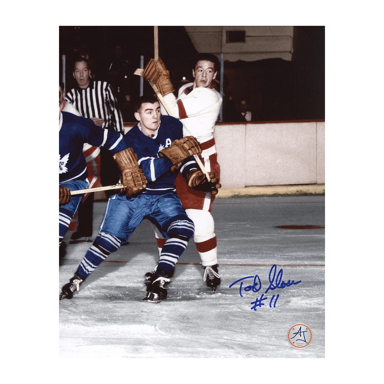 Tod Sloan Autographed Toronto Maple Leafs Game Action 8x10 Photo Tod Sloan Photo 8x10-game-action, Toronto Maple Leafs, supplier stock photo