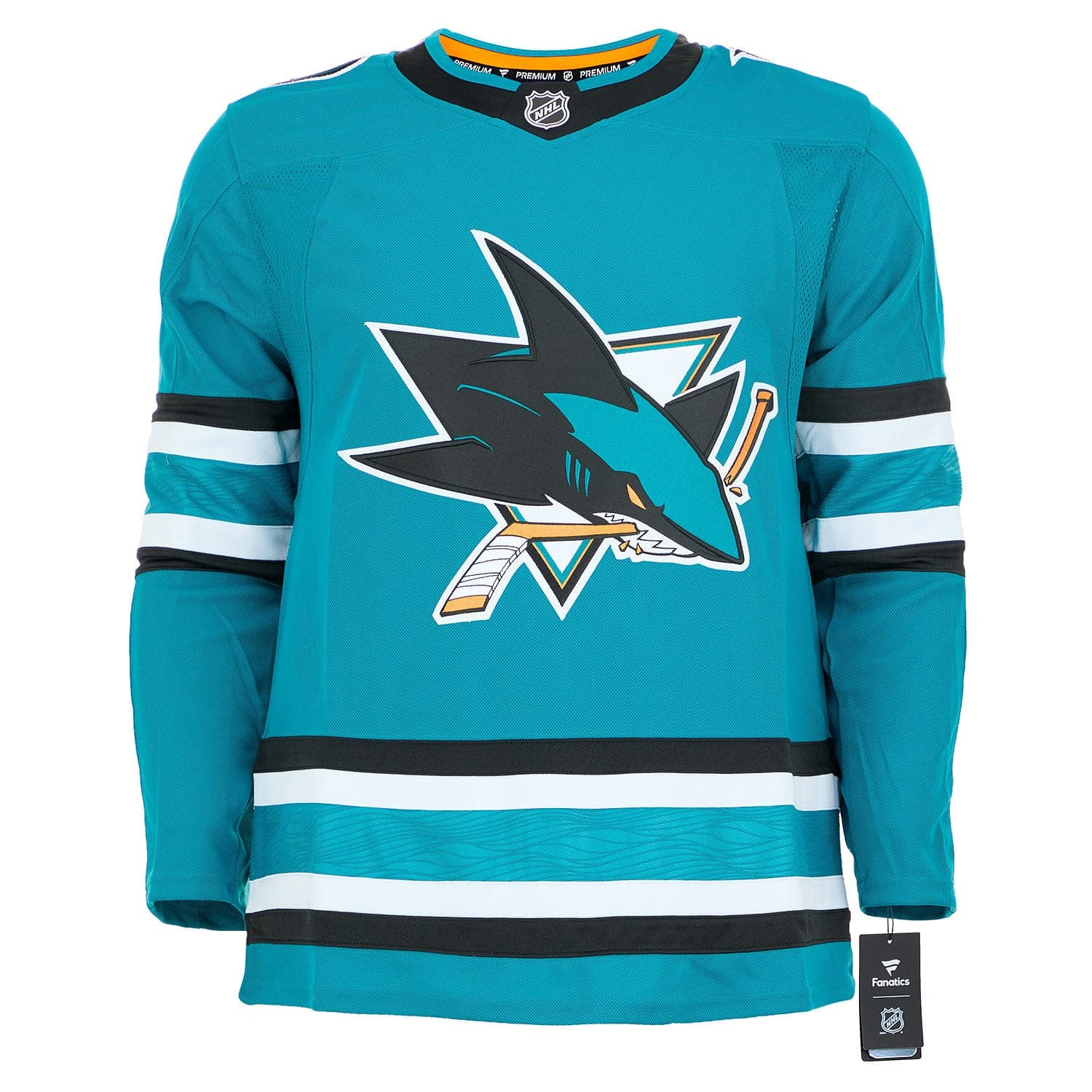 Will Smith Autographed San Jose Sharks Fanatics Premium Jersey Will Smith Jersey premium, San Jose Sharks, view 2, supplier stock photo