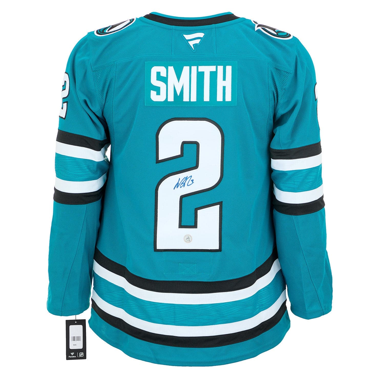 Will Smith Autographed San Jose Sharks Fanatics Premium Jersey Will Smith Jersey premium, San Jose Sharks, supplier stock photo
