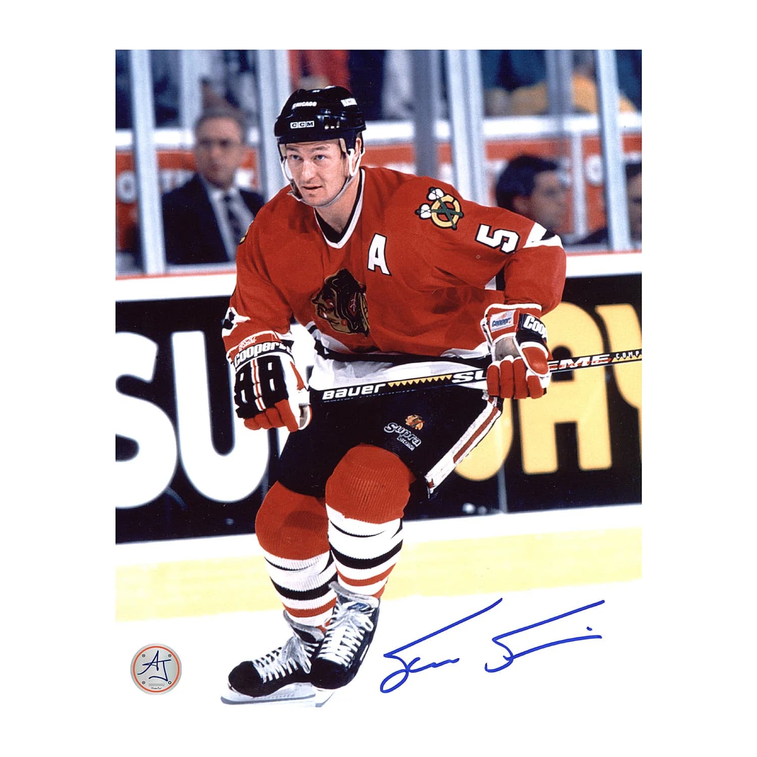 Steve Smith Autographed Chicago Blackhawks Hockey 8x10 Photo Steve Smith Photo 8x10-hockey, Chicago Blackhawks, supplier stock photo
