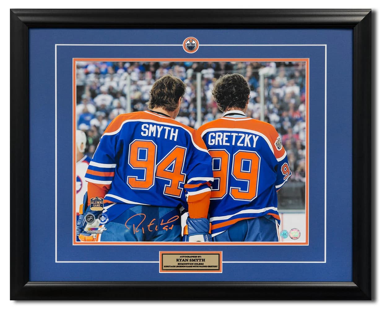 Ryan Smyth Edmonton Oilers Signed Heritage Legends Game Gretzky 26x32 Frame Ryan Smyth Other 26x32-heritage-legends-game-gretzky-frame, Edmonton Oilers, supplier stock photo