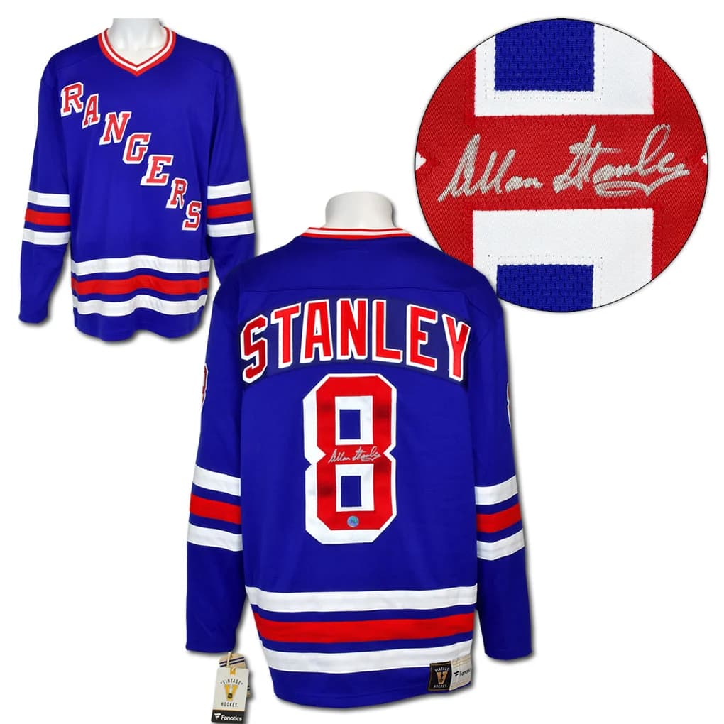 Allan Stanley Autographed New York Rangers Fanatics Breakaway Jersey Allan Stanley Jersey breakaway, New York Rangers, supplier stock photo