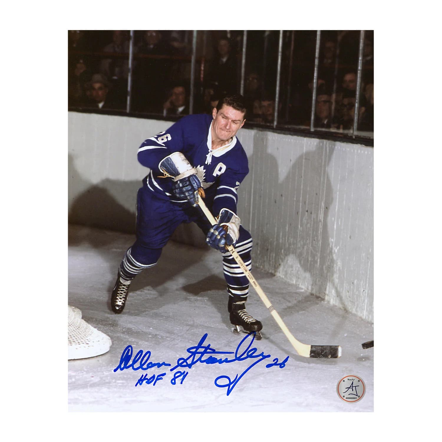 Allan Stanley Autographed Toronto Maple Leafs Classic Hockey 8x10 Photo Allan Stanley Photo 8x10-classic-hockey, Toronto Maple Leafs, supplier stock photo