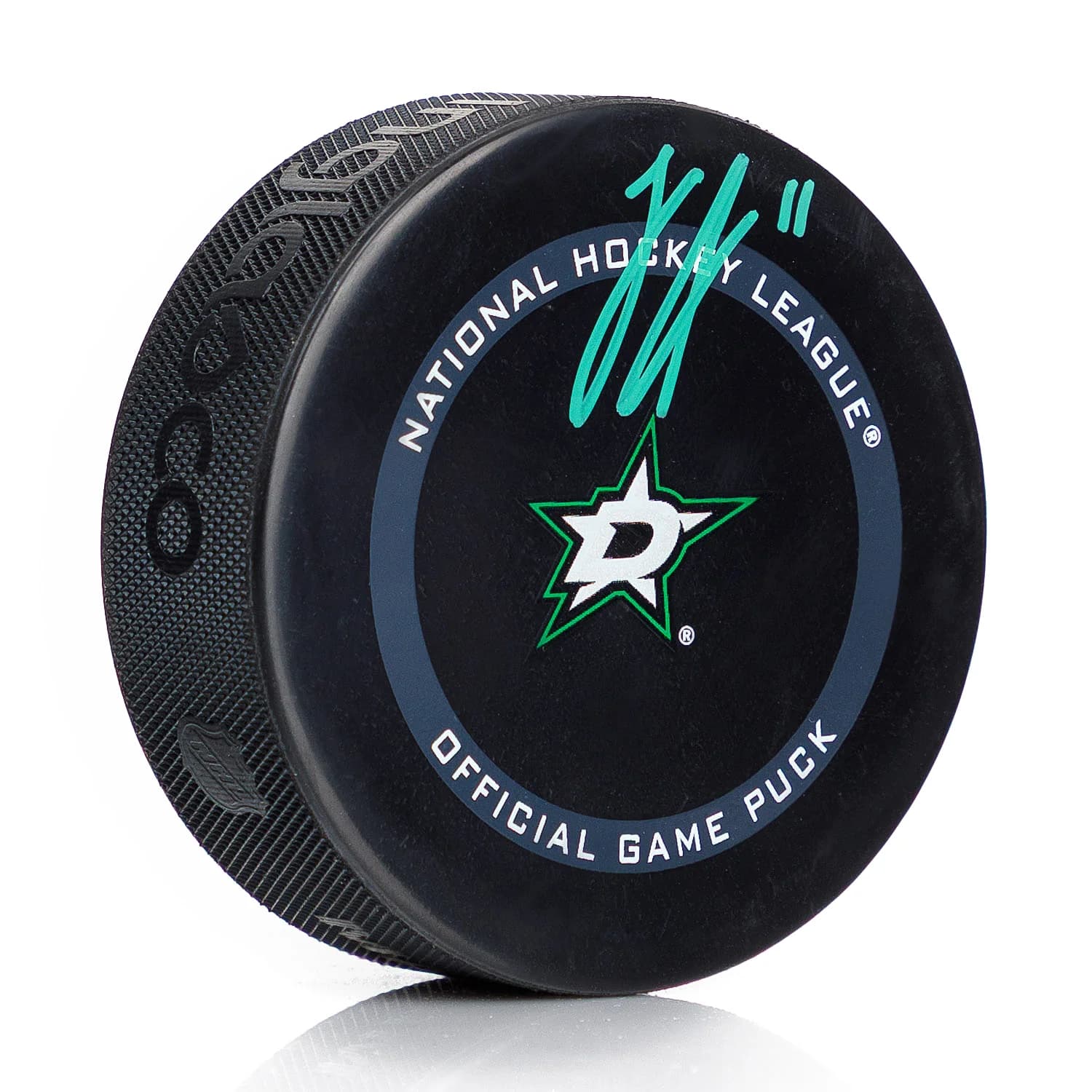 Logan Stankoven Signed Dallas Stars Official Game Puck Logan Stankoven Puck logan-stankoven-dallas-stars-game, Dallas Stars, supplier stock photo