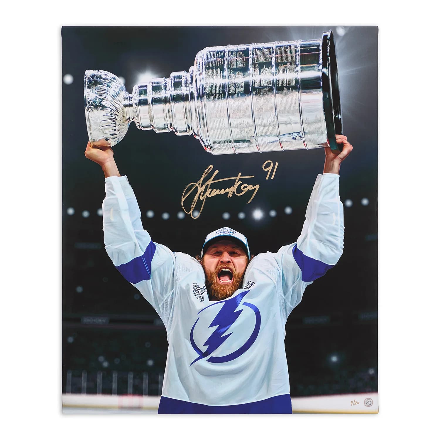 Steven Stamkos Signed Tampa Bay Hockey Champion Portrait 26x32 Art Canvas #/20 Steven Stamkos Canvas 26x32-tampa-bay-hockey-champion-portrait-art, supplier stock photo