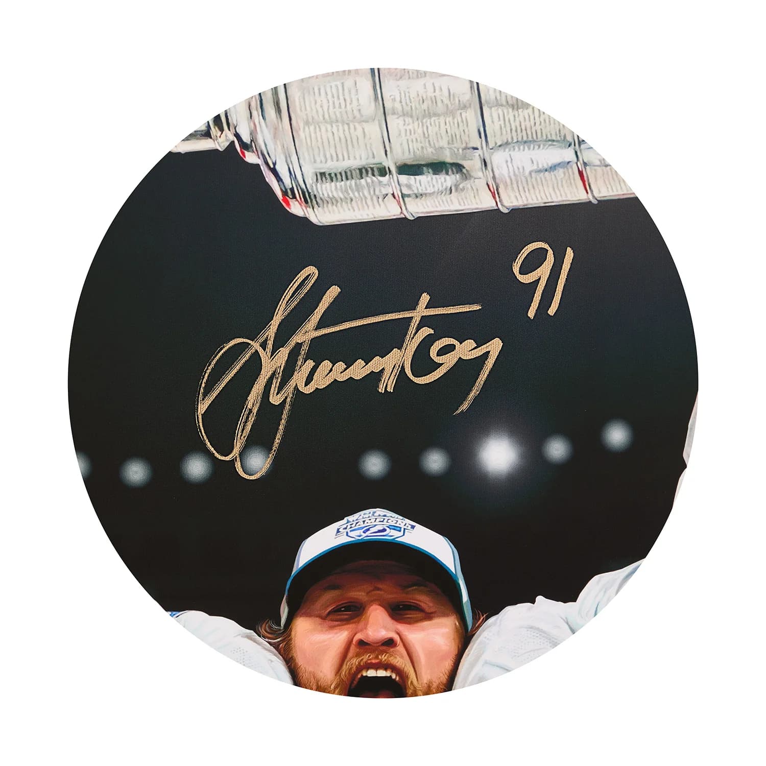 Steven Stamkos Signed Tampa Bay Hockey Champion Portrait 26x32 Art Canvas #/20 Steven Stamkos Canvas 26x32-tampa-bay-hockey-champion-portrait-art, view 2, supplier stock photo