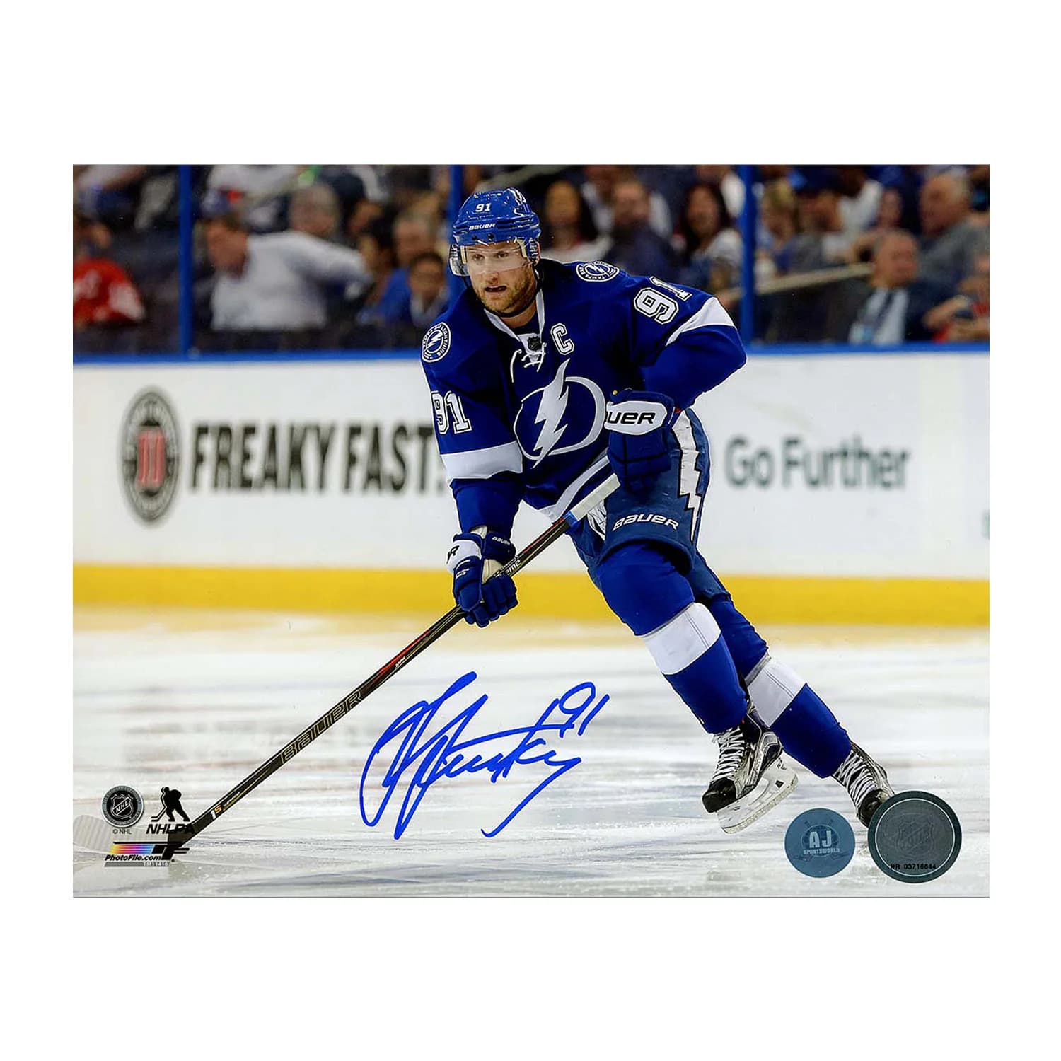 Steven Stamkos Autographed Tampa Bay Lightning Game Action 8x10 Photo Steven Stamkos Photo 8x10-game-action, Tampa Bay Lightning, supplier stock photo