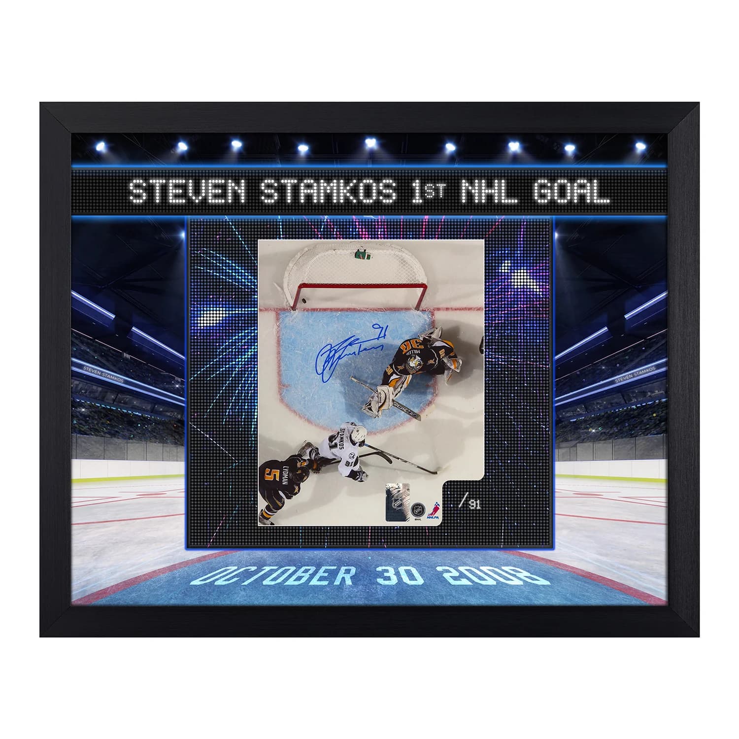 Steven Stamkos Signed Tampa Bay Lightning 1st Goal Graphic 19x23 Frame #/91 Steven Stamkos Other 19x23-1st-goal-graphic-frame-91, Tampa Bay Lightning, supplier stock photo