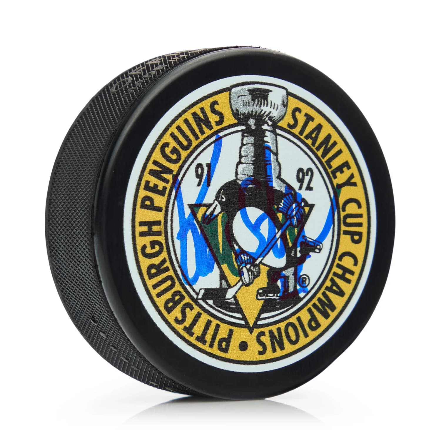 Kevin Stevens Signed Pittsburgh Penguins 91-92 Stanley Cup Puck Kevin Stevens Puck 91-92-stanley-cup, Pittsburgh Penguins, supplier stock photo