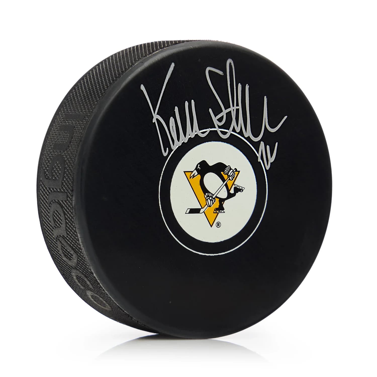 Kevin Stevens Autographed Pittsburgh Penguins Hockey Puck Kevin Stevens Puck hockey, Pittsburgh Penguins, supplier stock photo