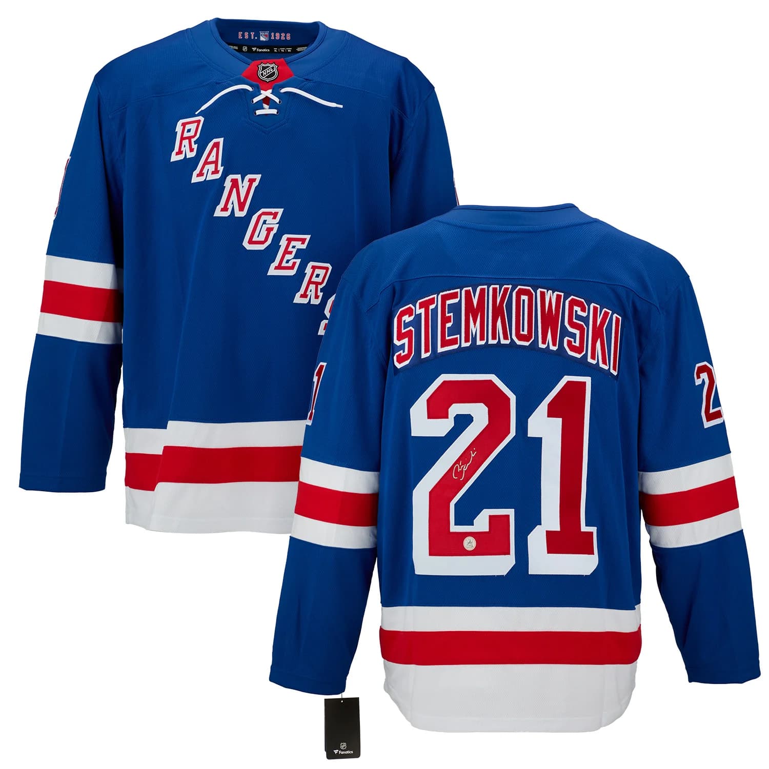 Pete Stemkowski Signed New York Rangers Blue Fanatics Breakaway Jersey Pete Stemkowski Jersey blue-breakaway, New York Rangers, view 3, supplier stock photo