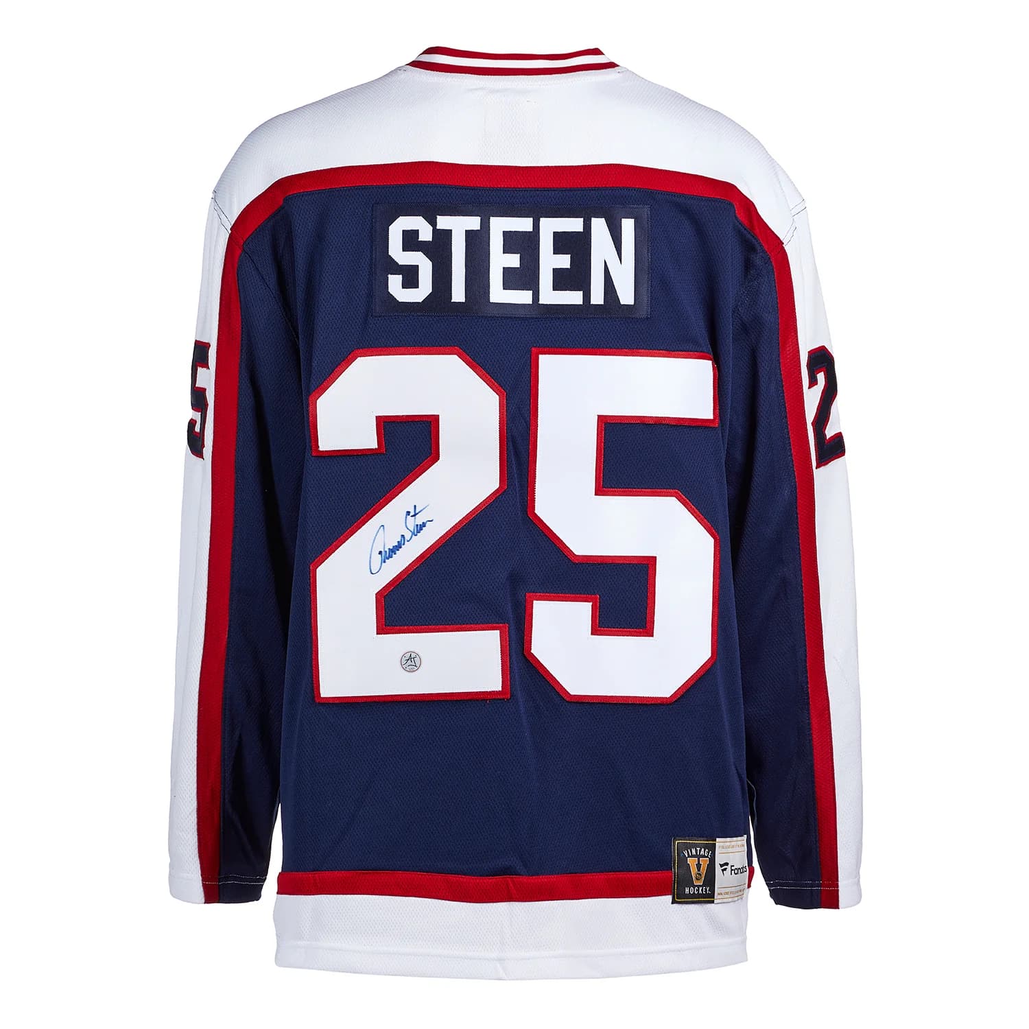 Thomas Steen Autographed Winnipeg Jets Fanatics Throwback Jersey Thomas Steen Jersey throwback, Winnipeg Jets, supplier stock photo