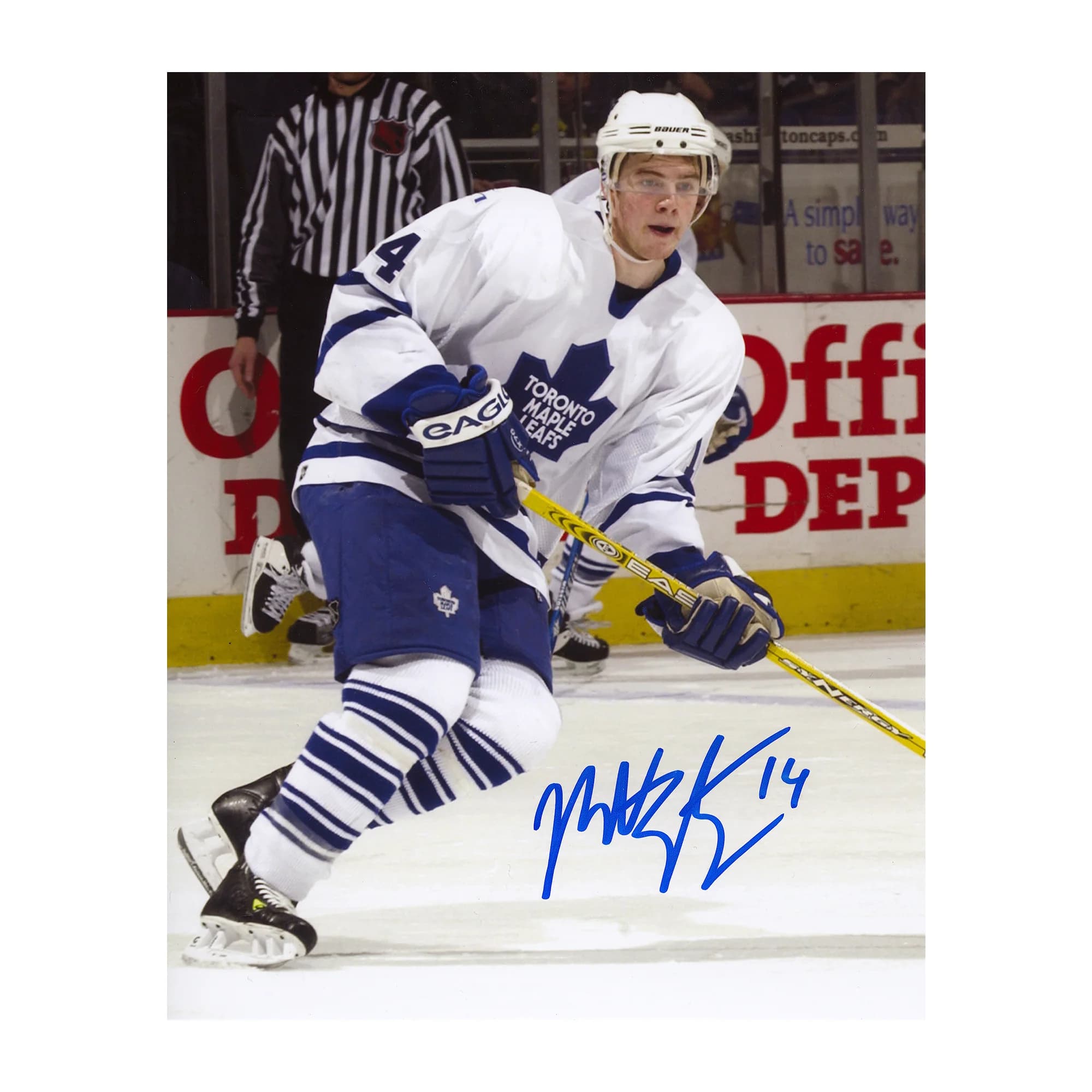 Matt Stajan Autographed Toronto Maple Leafs Game Action 8x10 Photo Matt Stajan Photo 8x10-game-action, Toronto Maple Leafs, supplier stock photo