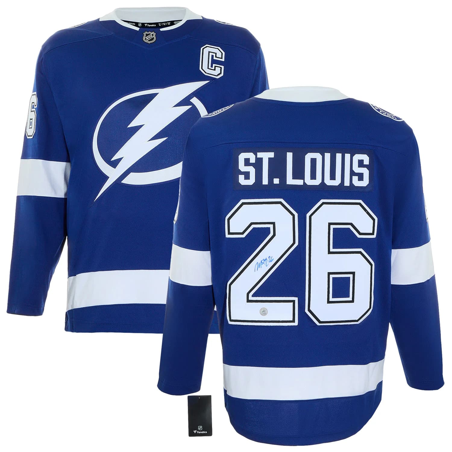 Martin St Louis Autographed Tampa Bay Lightning Fanatics Breakaway Jersey Martin St Louis Jersey breakaway, Tampa Bay Lightning, view 3, supplier stock photo