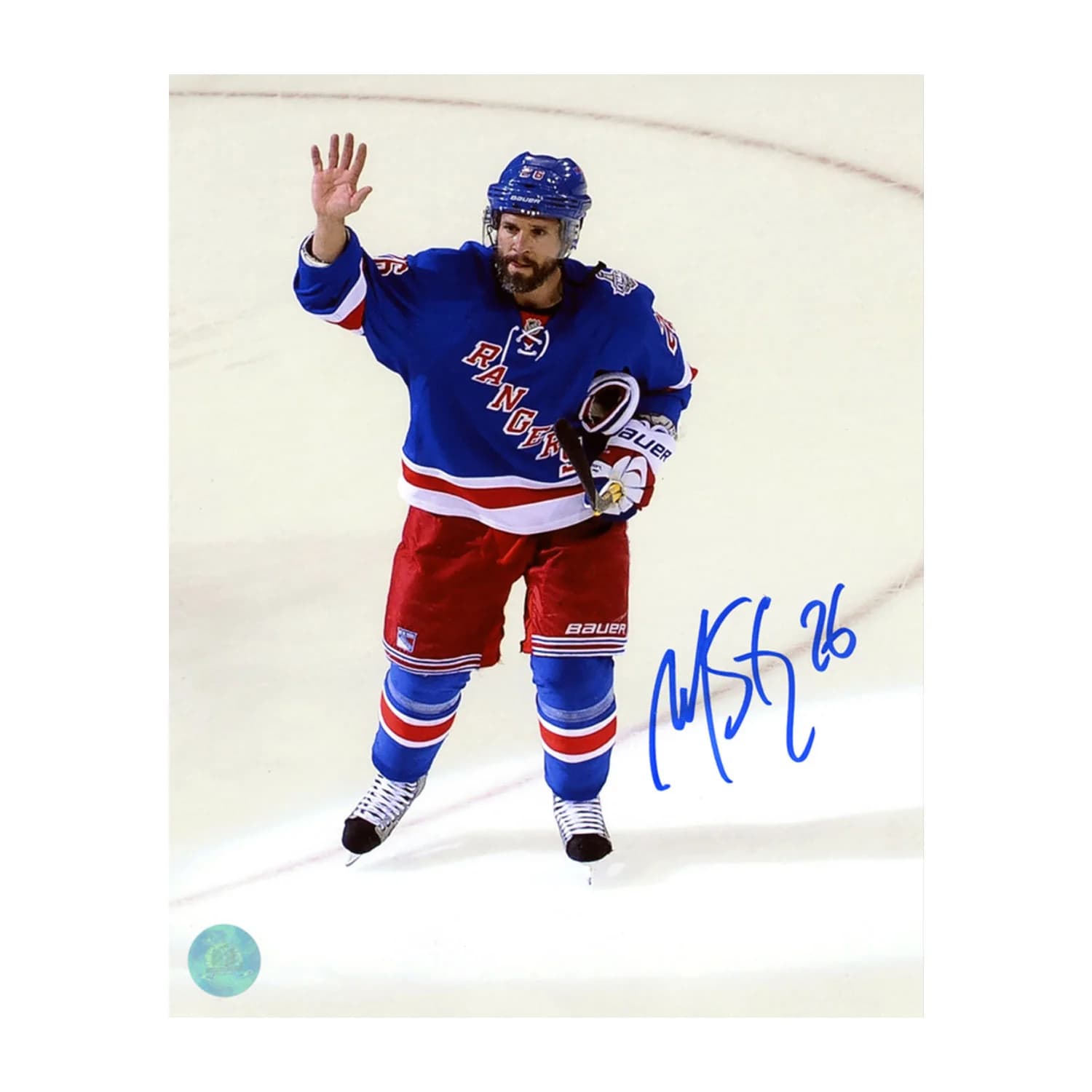 Martin St Louis Autographed New York Rangers Final Game Farewell 8x10 Photo Martin St Louis Photo 8x10-final-game-farewell, New York Rangers, supplier stock photo