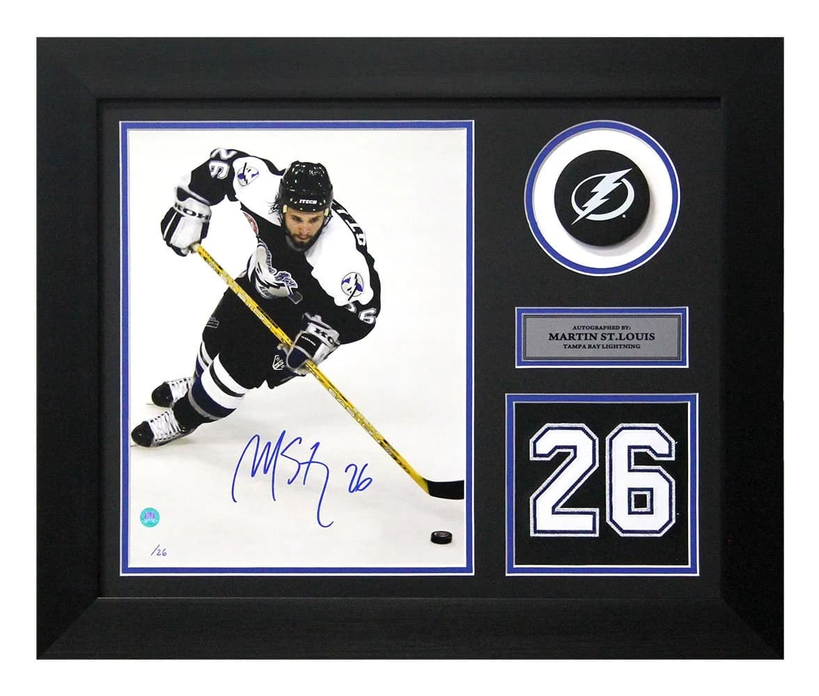 Martin St Louis Tampa Bay Lightning Signed 20x24 Retired Number Frame /26 Martin St Louis Other 20x24-retired-number-frame-26, Tampa Bay Lightning, supplier stock photo