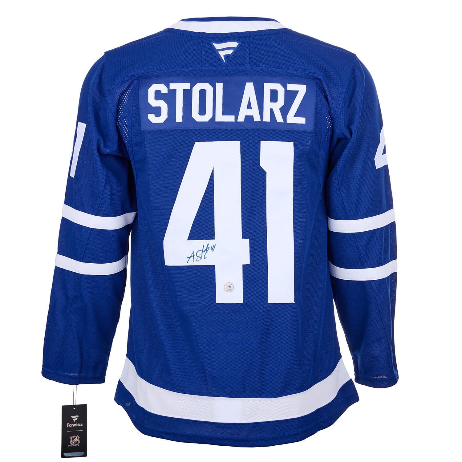 Anthony Stolarz Autographed Toronto Maple Leafs Fanatics Premium Jersey Anthony Stolarz Jersey premium, Toronto Maple Leafs, supplier stock photo
