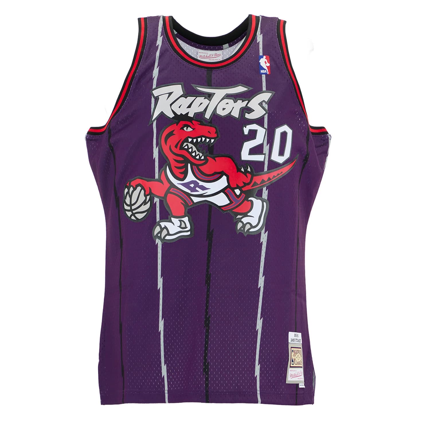 Damon Stoudamire Signed Toronto Raptors Mitchell & Ness Throwback Jersey Damon Stoudamire Jersey toronto-raptors-mitchell-ness-throwback, view 2, supplier stock photo