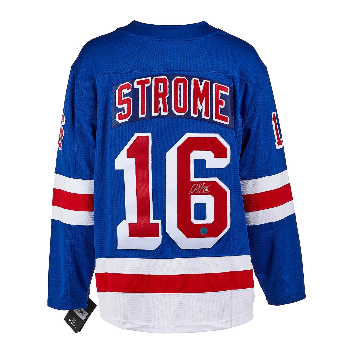 Ryan Strome Autographed New York Rangers Fanatics Breakaway Jersey Ryan Strome Jersey breakaway, New York Rangers, supplier stock photo
