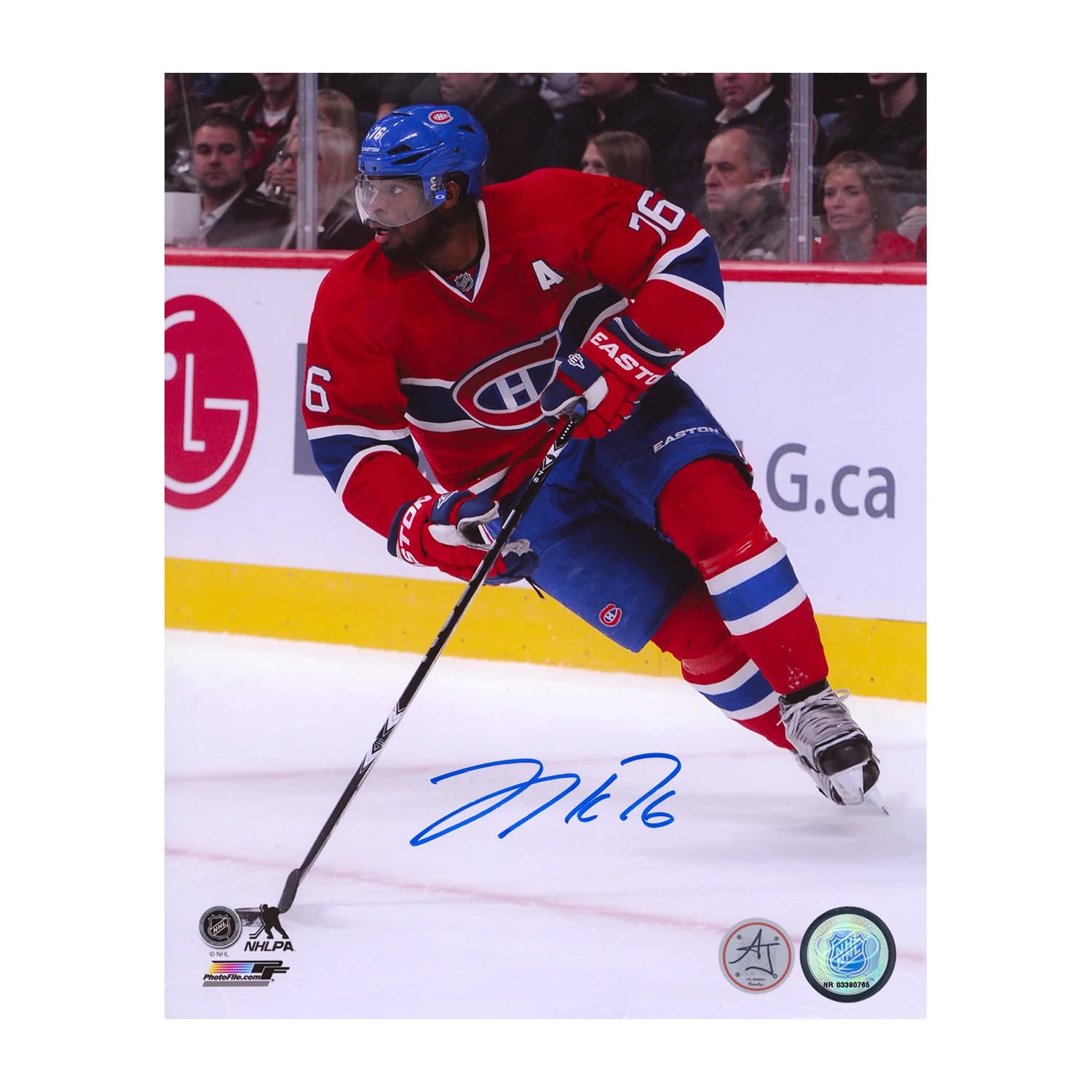 PK Subban Autographed Montreal Canadiens Playmaker 8x10 Photo PK Subban Photo 8x10-playmaker, Montreal Canadiens, supplier stock photo