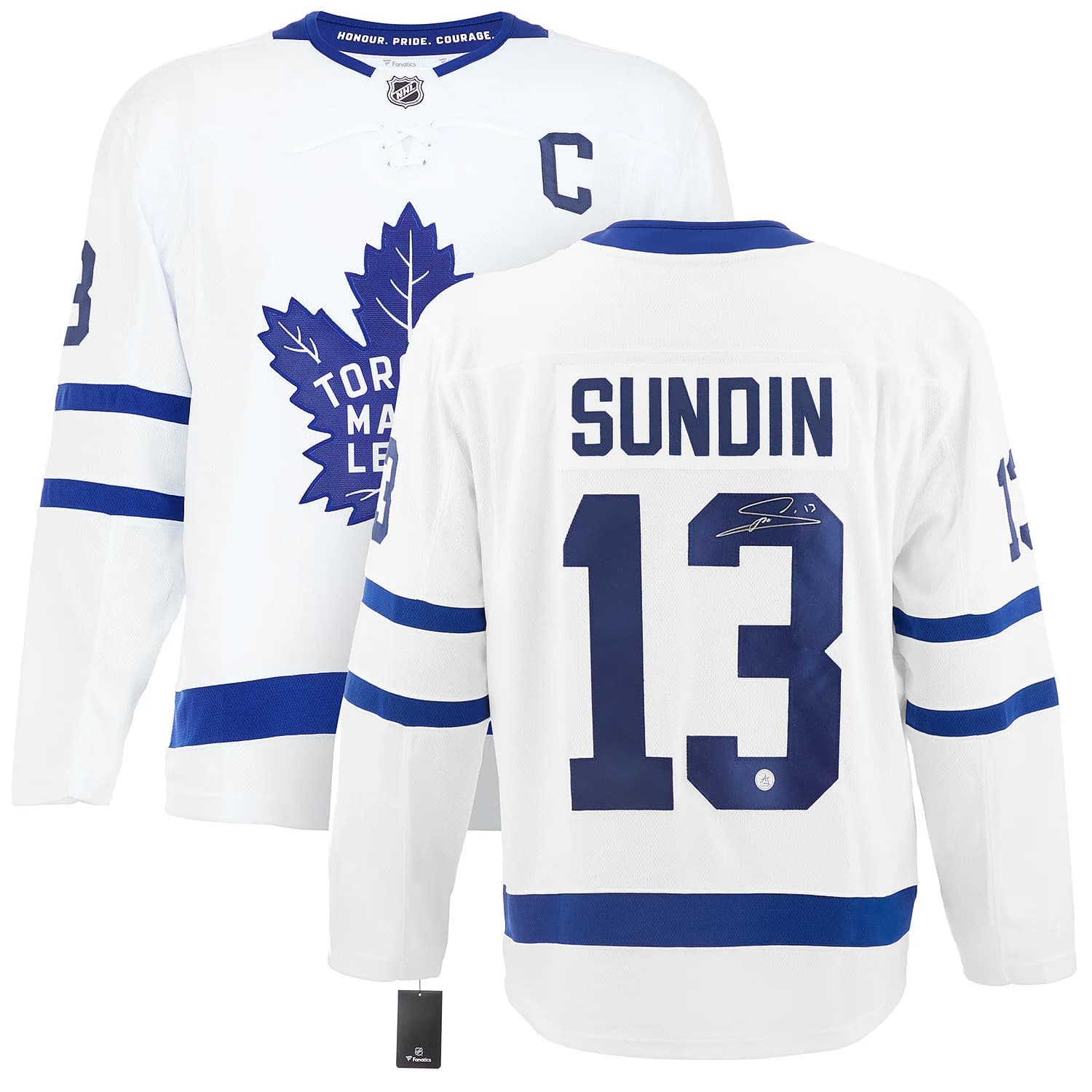 Mats Sundin Signed Toronto Maple Leafs White Fanatics Breakaway Jersey Mats Sundin Jersey white-breakaway, Toronto Maple Leafs, view 3, supplier stock photo